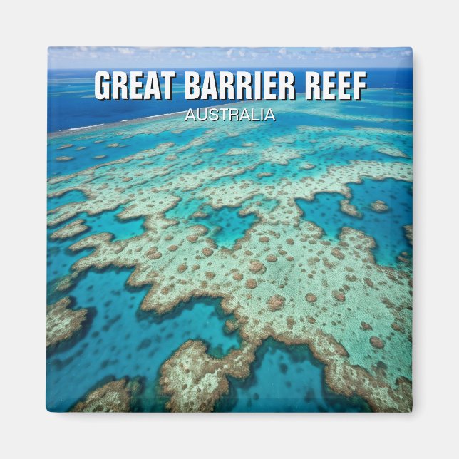 Great Barrier Reef Australia Travel Magnet (Front)