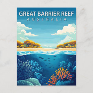 Great Barrier Reef Australia Travel Postcard