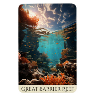 Great Barrier Reef Australian Art Marine Fish Magnet