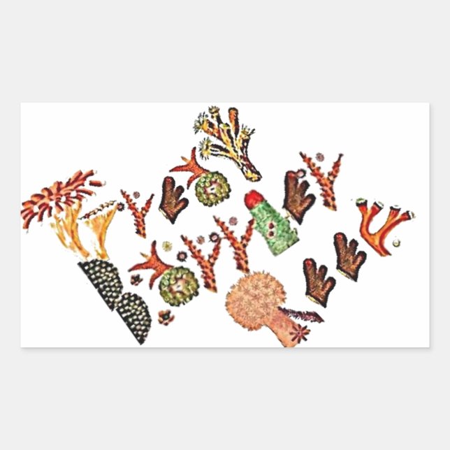 Great Barrier Reef, Coral,  Rectangular Sticker (Front)