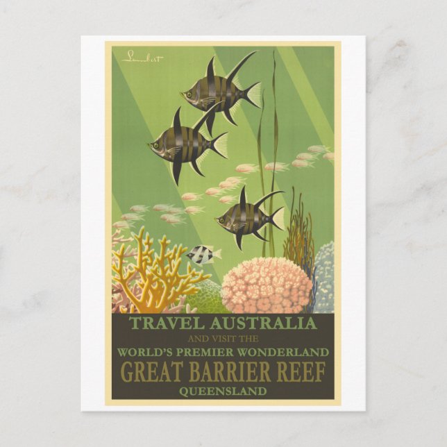 Great Barrier Reef Tropic Fish, Australia Postcard (Front)
