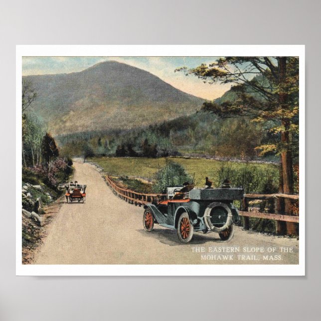 Great Barrington MA, Mohawk Trail, 1915 Vintage Poster (Front)