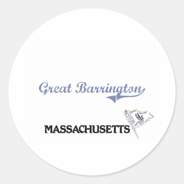 Great Barrington Massachusetts City Classic Round Sticker (Front)