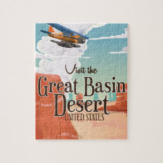 Great Basin Desert vintage travel poster. Jigsaw Puzzle