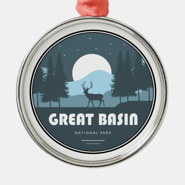 Great Basin National Park Deer Metal Tree Decoration (Front)