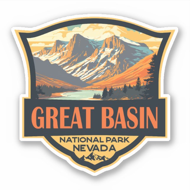 Great Basin National Park Illustration Travel Art (Front)