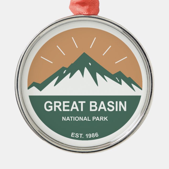 Great Basin National Park Metal Tree Decoration (Front)