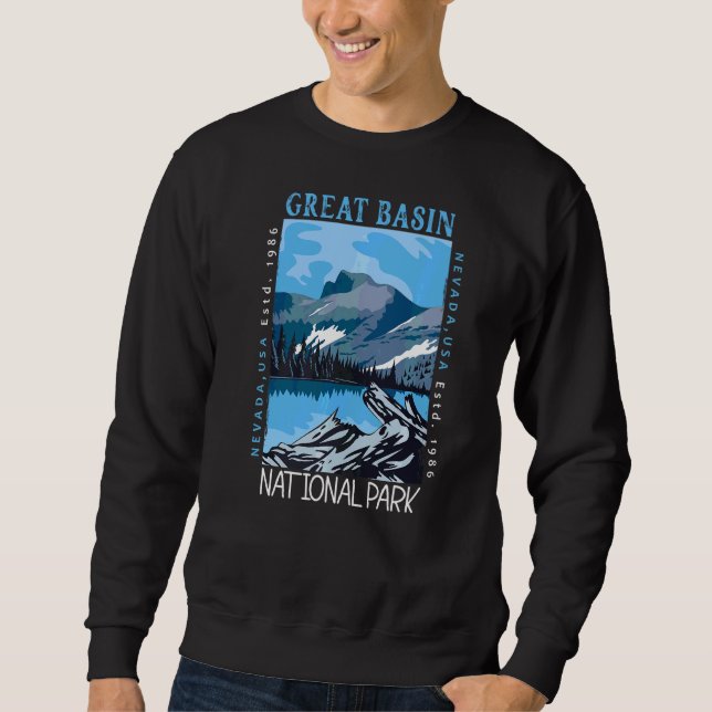 Great Basin National Park Nevada Distressed Vintag Sweatshirt (Front)