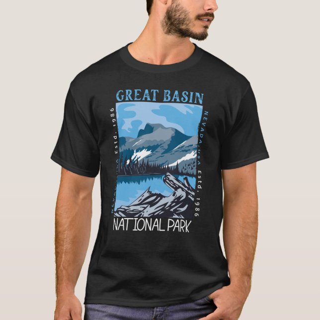  Great Basin National Park Nevada Retro Distressed T-Shirt (Front)
