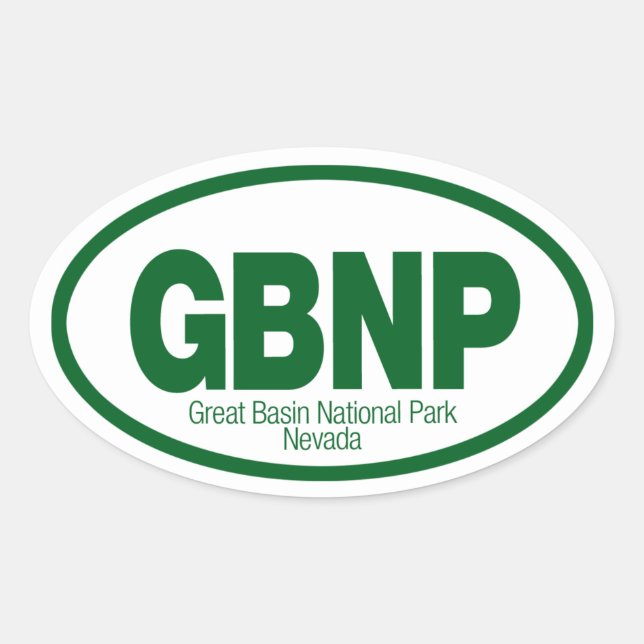 Great Basin National Park Oval Sticker (Front)