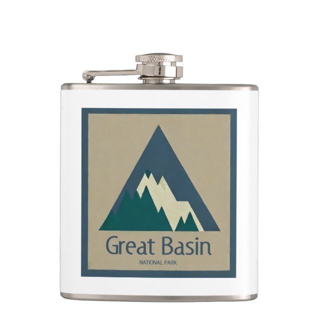 Great Basin National Park Rustic Hip Flask (Front)