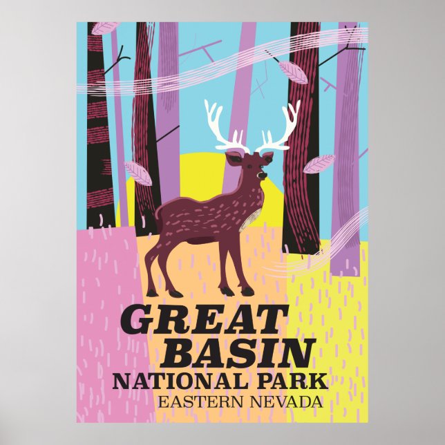 Great Basin National Park vintage travel poster (Front)