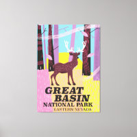 Great Basin National Park vintage travel poster