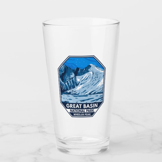 Great Basin National Park Wheeler Peak Vintage Glass (Front)