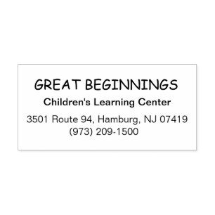 Great Beginnings Custom Name Return Address Self-inking Stamp