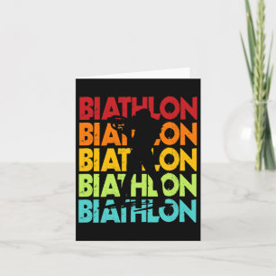 Great Biathlon Design Biathlete Cross-country Skii Card