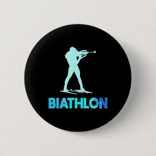 Great Biathlon Ski Design Cross-country Skiing 6 Cm Round Badge