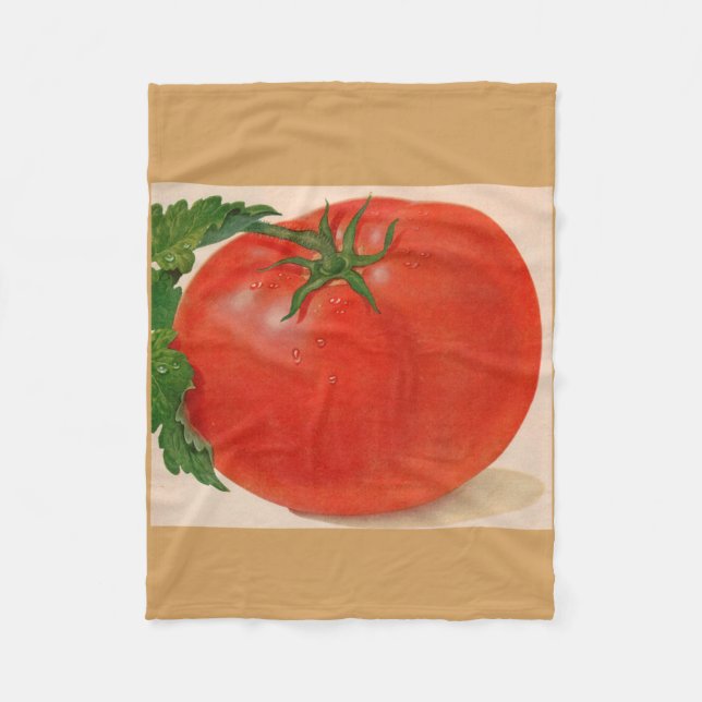great BIG juicy tomato Fleece Blanket (Front)