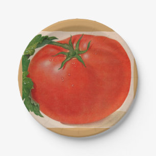 great BIG juicy tomato Paper Plate