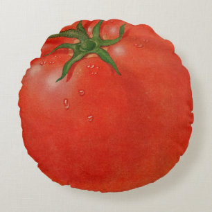 great BIG juicy tomato Round Cushion