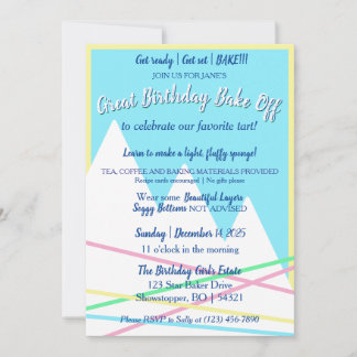 Great Birthday Bake Off Invitation