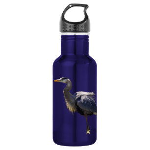 Great Blue Heron 18oz Water Bottle