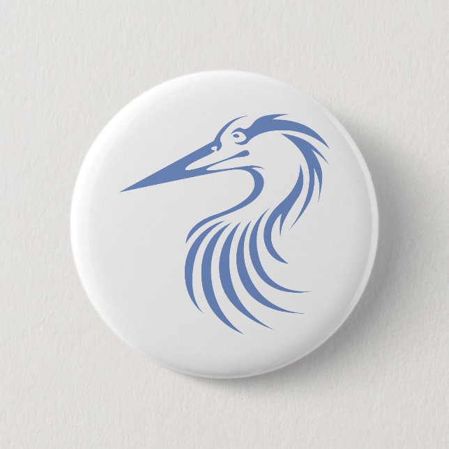 Great Blue Heron 6 Cm Round Badge (Front)