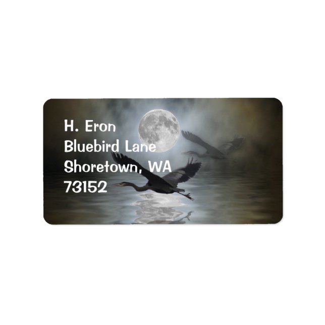 Great Blue Heron Address Labels (Front)
