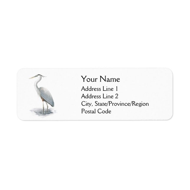 Great Blue Heron Address Labels (Front)