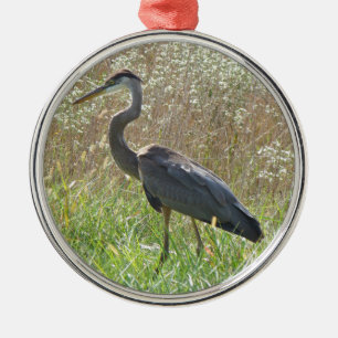 Great Blue Heron - Ardea herodias Metal Tree Decoration