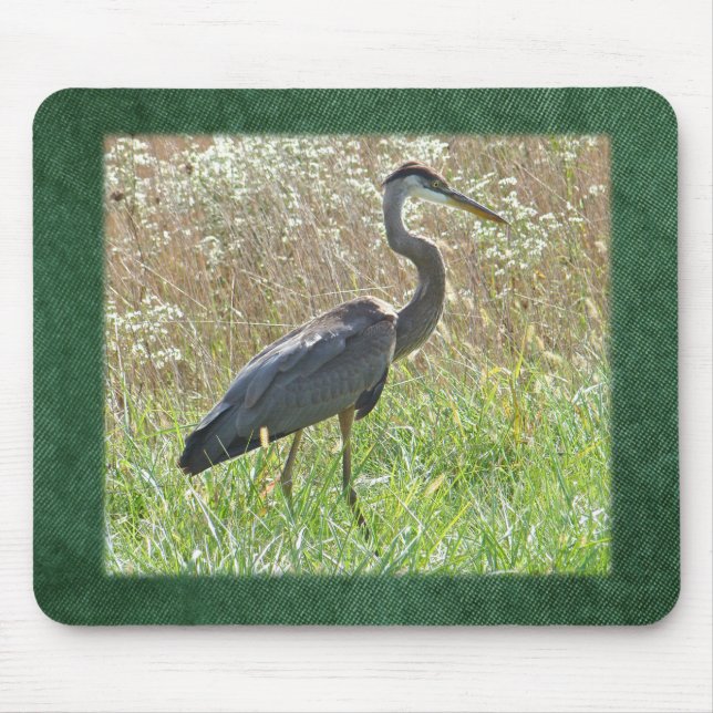 Great Blue Heron - Ardea herodias Mouse Mat (Front)