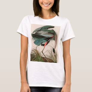 Great Blue Heron Birds of America Audubon Print T- T-Shirt