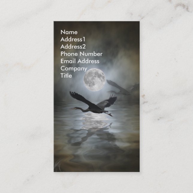 Great Blue Heron Business Card (Front)