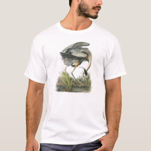 Great Blue Heron by Audubon T-Shirt