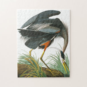 Great Blue Heron by John James Audubon Jigsaw Puzzle