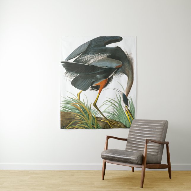 Great Blue Heron by John James Audubon Tapestry (In Situ)