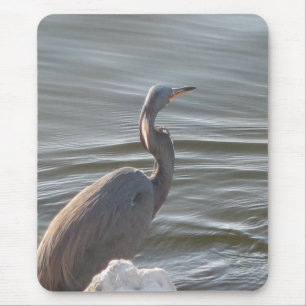 Great Blue Heron by the Water Mouse Mat