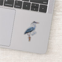 Great blue heron cartoon illustration