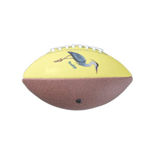 Great blue heron cartoon illustration american football