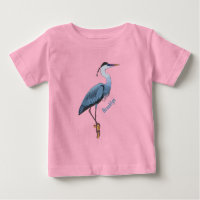 Great blue heron cartoon illustration 