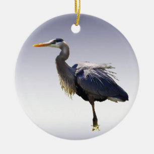 Great Blue Heron Ceramic Tree Decoration