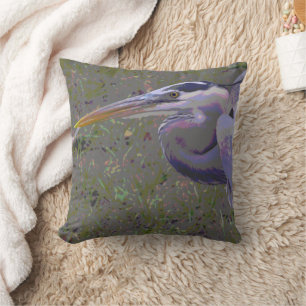 Great Blue Heron Challenge Cushion