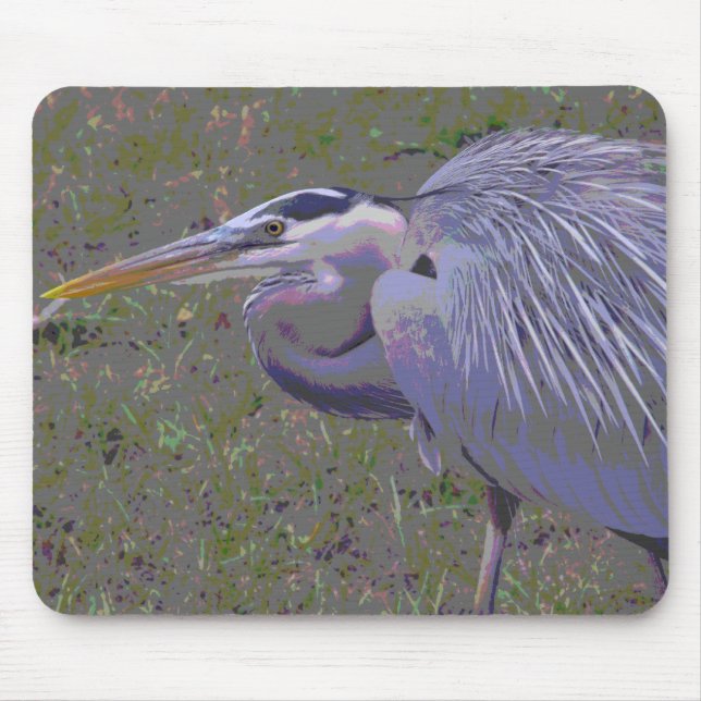 Great Blue Heron Challenge Mouse Mat (Front)