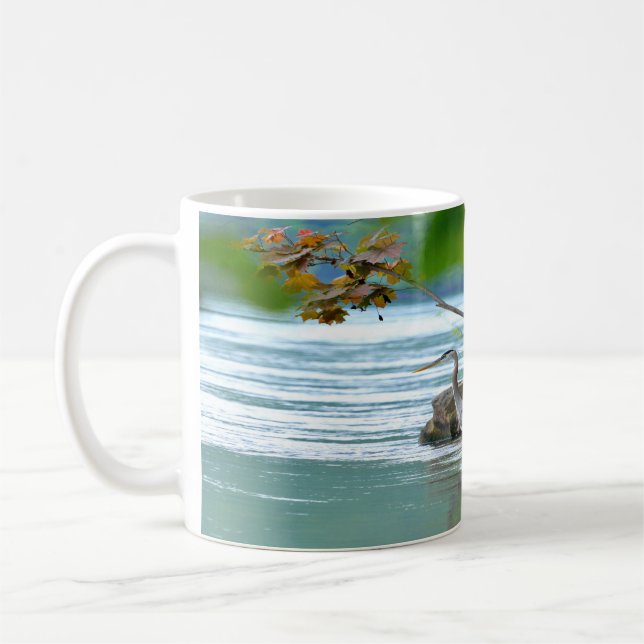 Great Blue Heron Coffee Mug (Left)