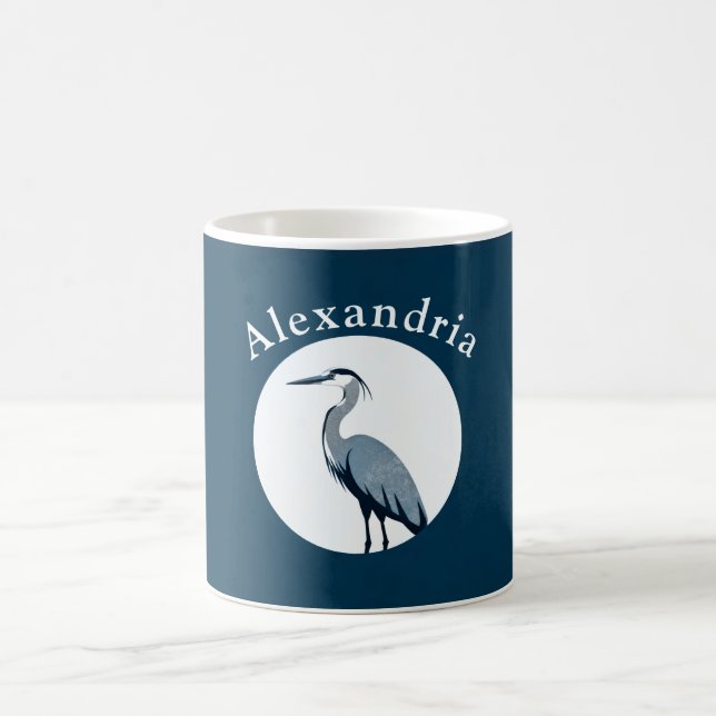 Great Blue Heron Coffee Mug (Center)
