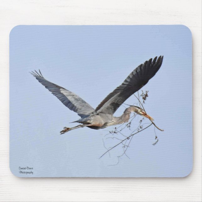 Great Blue Heron    Coffee Mug Mouse Mat (Front)