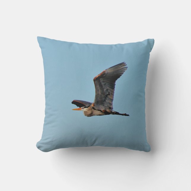Great Blue Heron  Cushion (Front)