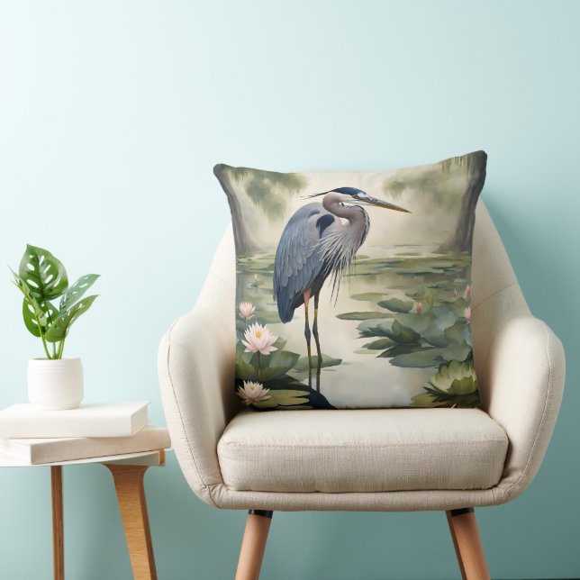 Great Blue Heron Cushion (Chair)