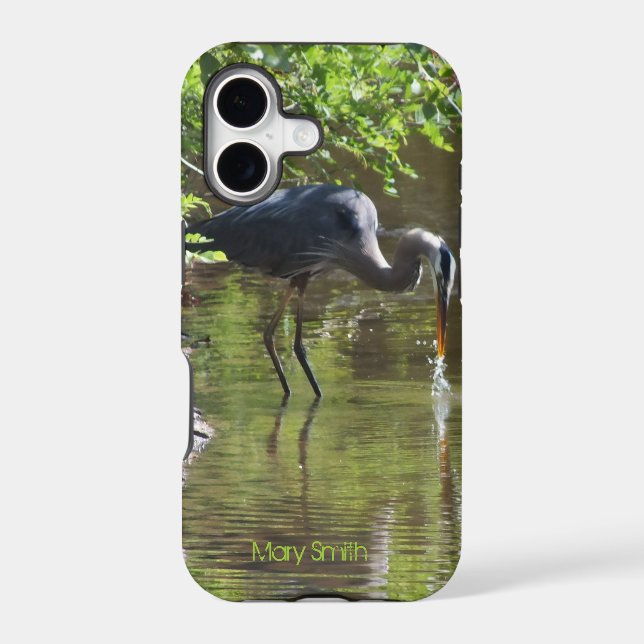 Great blue Heron Drinking iPhone 5 case (Back)