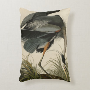 Great Blue Heron from Audubon's Birds of America Decorative Cushion